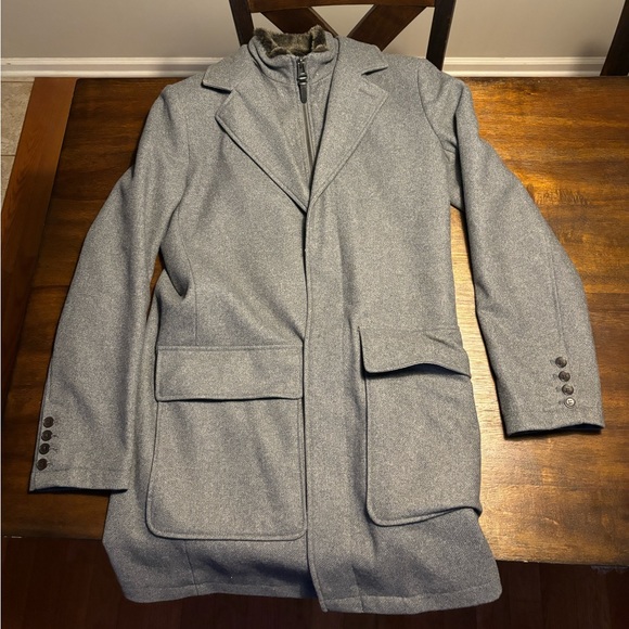 COLE HAAN Men’s Trench Coat with removable accent liner size S - Picture 1 of 8